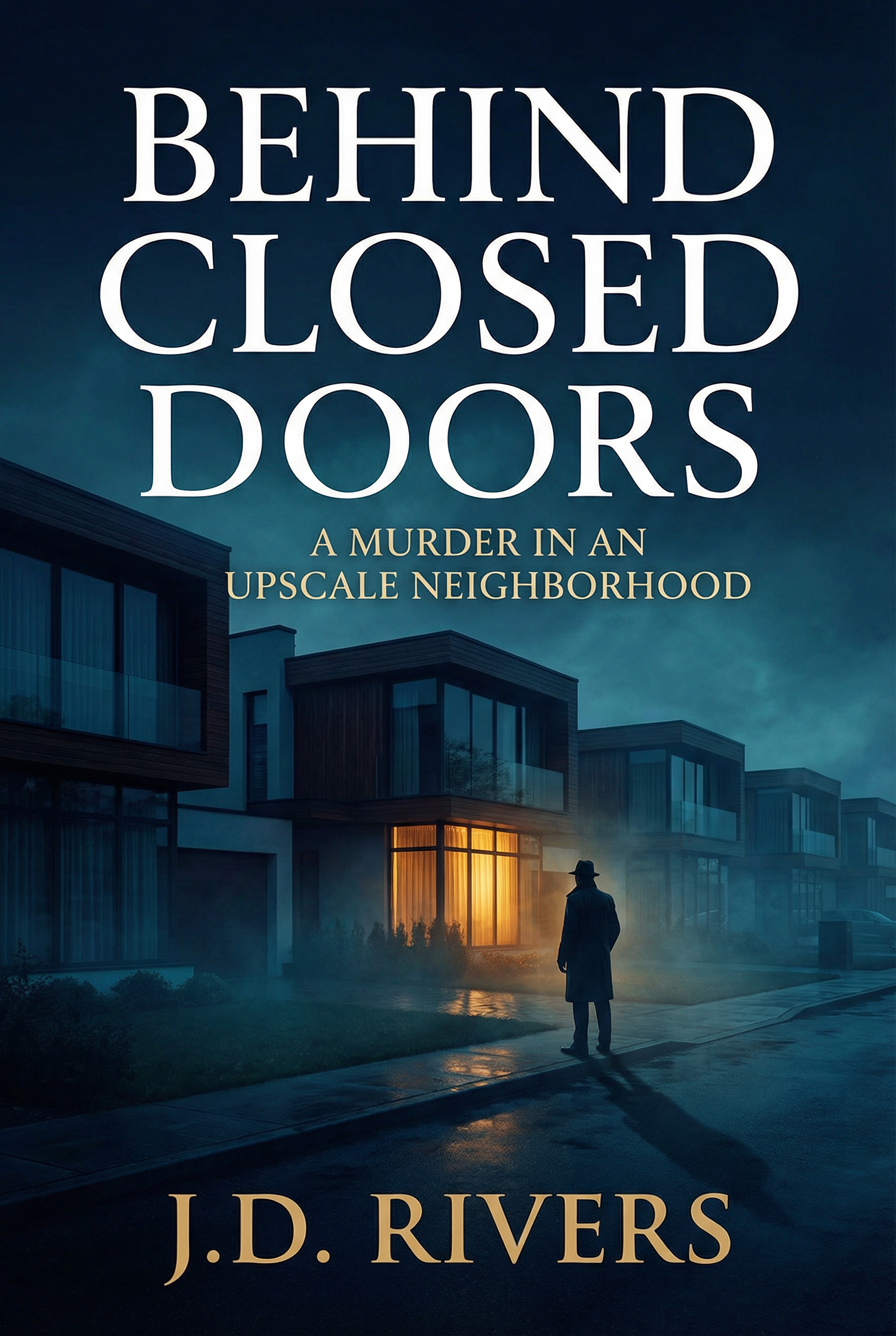 Behind Closed Doors book cover — a murder mystery by J.D. Rivers